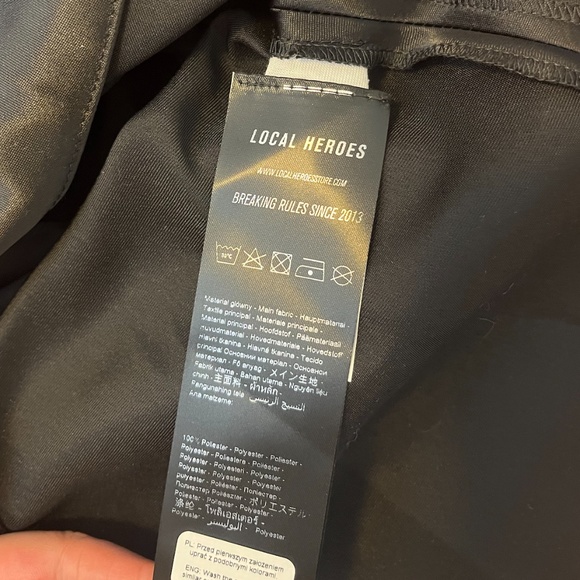 Local Heroes black and purple satin stripe party mini slip dress NWT - Picture 14 of 16